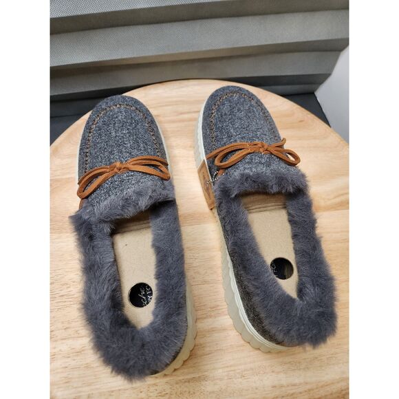 Skechers Cozy Ojai Memory Foam Slip-On Women’s Size 11 Dark Gray Faux Fur Lined - Picture 9 of 12